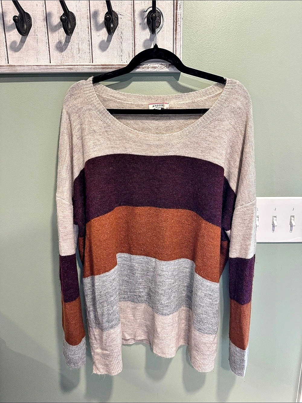 Andrée by Unit Color Block Sweater Size 1X